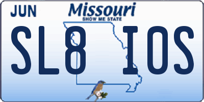 MO license plate SL8I0S