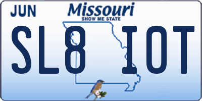 MO license plate SL8I0T