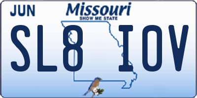 MO license plate SL8I0V