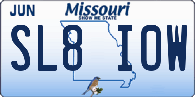 MO license plate SL8I0W