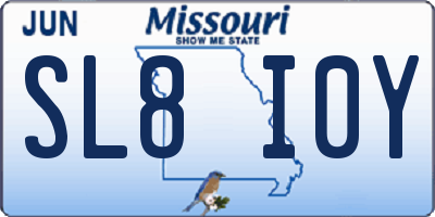 MO license plate SL8I0Y