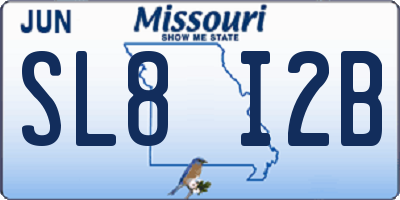 MO license plate SL8I2B