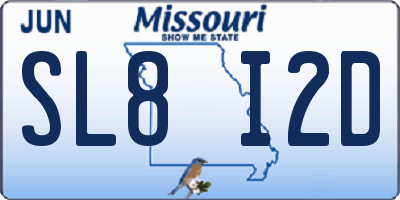 MO license plate SL8I2D