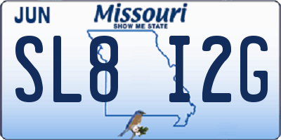 MO license plate SL8I2G