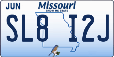 MO license plate SL8I2J