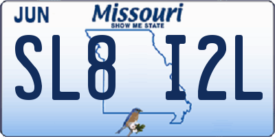 MO license plate SL8I2L