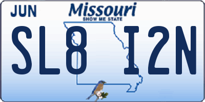 MO license plate SL8I2N
