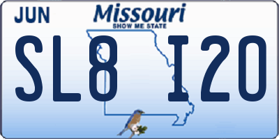 MO license plate SL8I2O