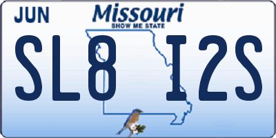 MO license plate SL8I2S