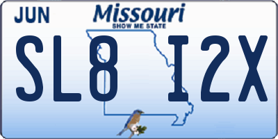 MO license plate SL8I2X