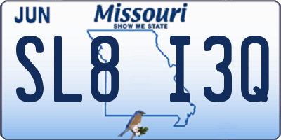MO license plate SL8I3Q
