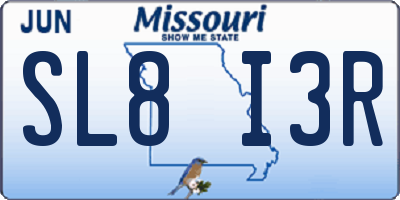 MO license plate SL8I3R