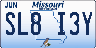 MO license plate SL8I3Y