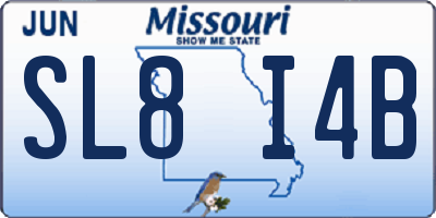 MO license plate SL8I4B