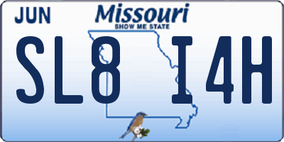 MO license plate SL8I4H