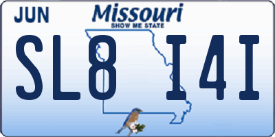 MO license plate SL8I4I