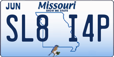MO license plate SL8I4P