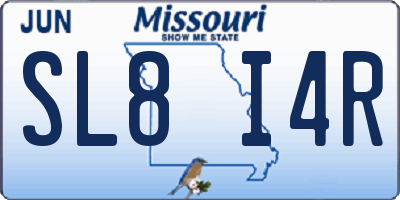 MO license plate SL8I4R