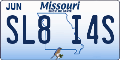 MO license plate SL8I4S