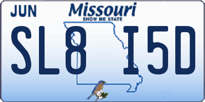 MO license plate SL8I5D