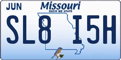 MO license plate SL8I5H
