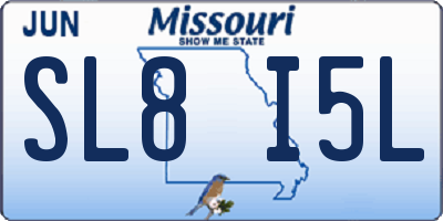 MO license plate SL8I5L