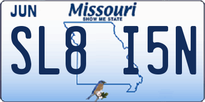 MO license plate SL8I5N