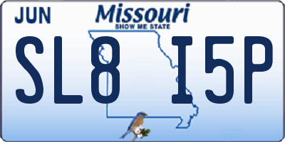 MO license plate SL8I5P