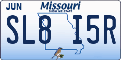 MO license plate SL8I5R