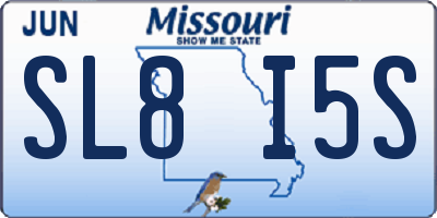 MO license plate SL8I5S