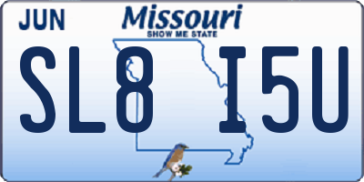 MO license plate SL8I5U