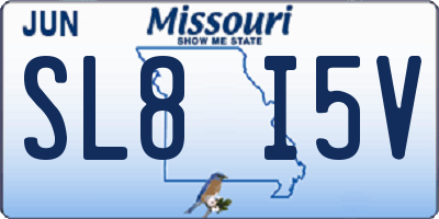 MO license plate SL8I5V
