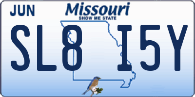MO license plate SL8I5Y