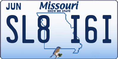 MO license plate SL8I6I