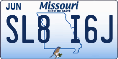 MO license plate SL8I6J