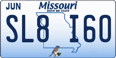 MO license plate SL8I6O