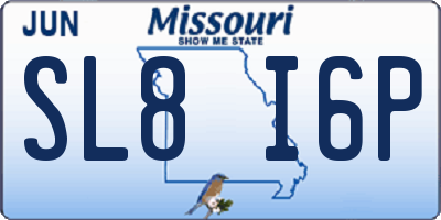 MO license plate SL8I6P