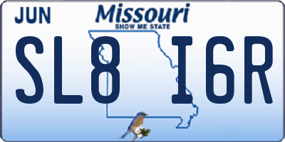 MO license plate SL8I6R
