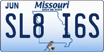 MO license plate SL8I6S