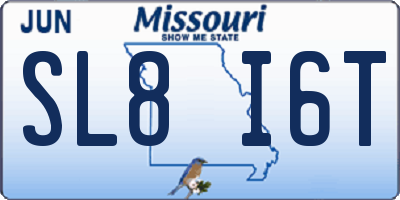 MO license plate SL8I6T