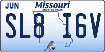 MO license plate SL8I6V