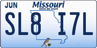 MO license plate SL8I7L