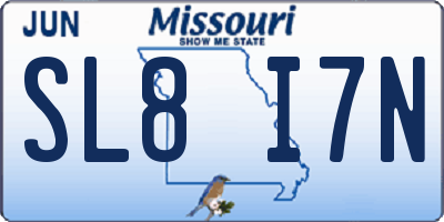 MO license plate SL8I7N