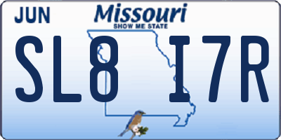 MO license plate SL8I7R