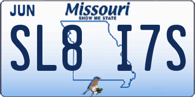 MO license plate SL8I7S
