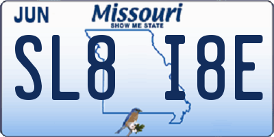 MO license plate SL8I8E