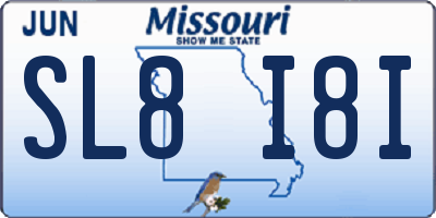 MO license plate SL8I8I