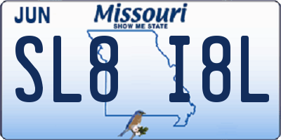 MO license plate SL8I8L