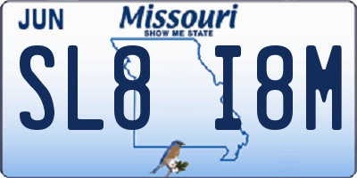 MO license plate SL8I8M