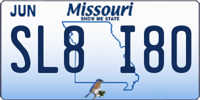 MO license plate SL8I8O